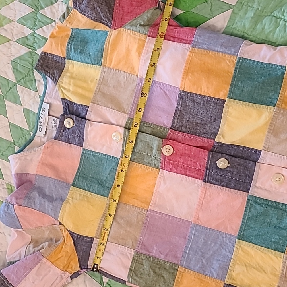 Orvis Multicolor Patchwork Quilt Cherboard Patter… - image 10